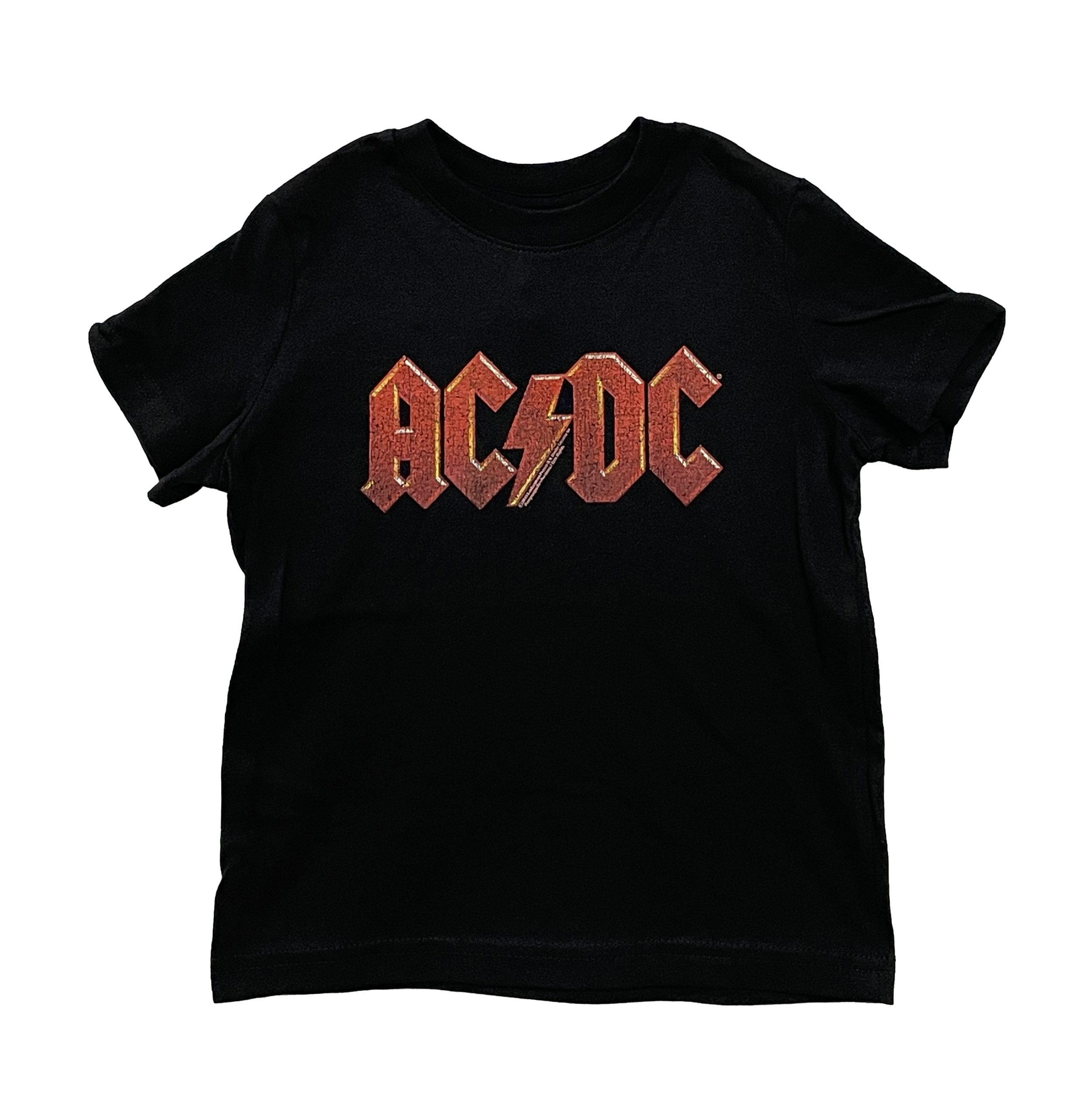AC/DC Red Logo Distressed Toddler - Black - Vancouver Rock Shop