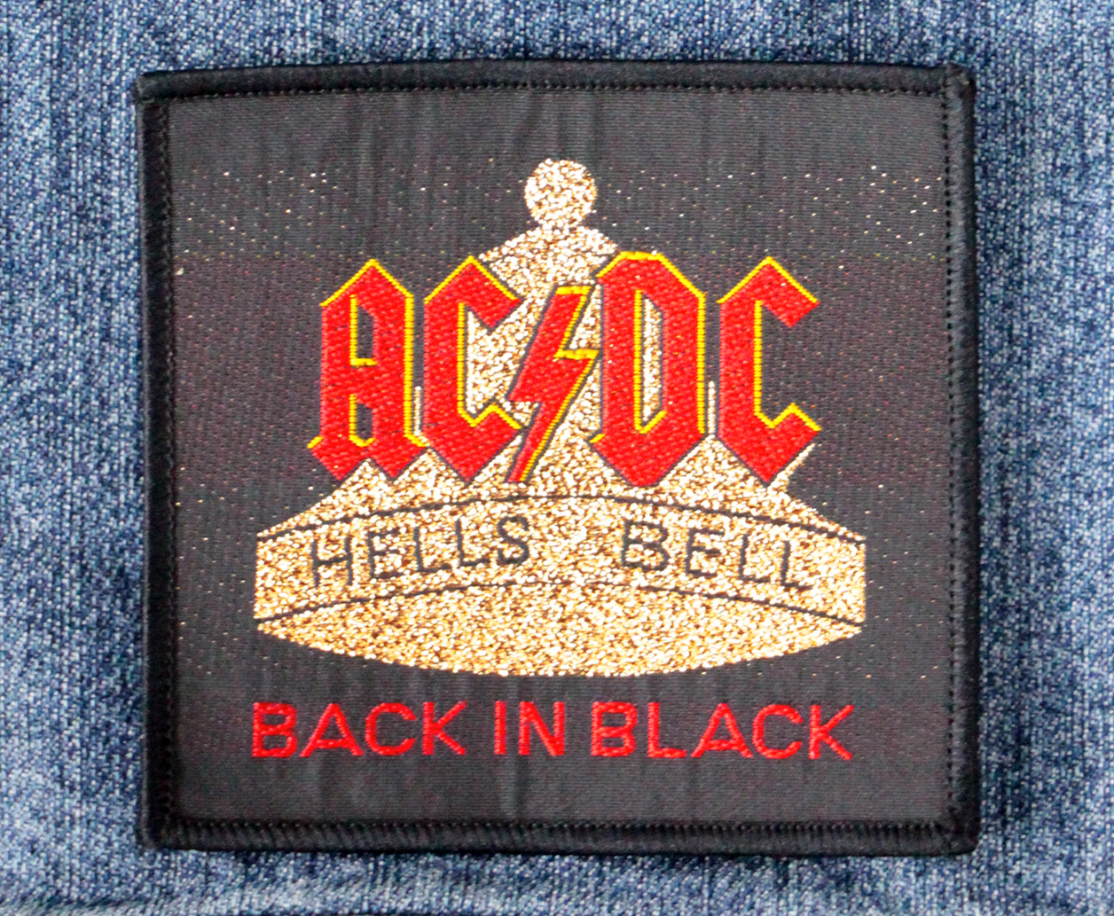AC/DC Red Logo/Hells Bells SewOn Patch Vancouver Rock Shop