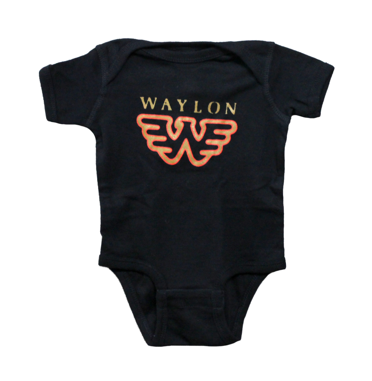 Waylon Jennings Flying W Onesie Black Vancouver Rock Shop