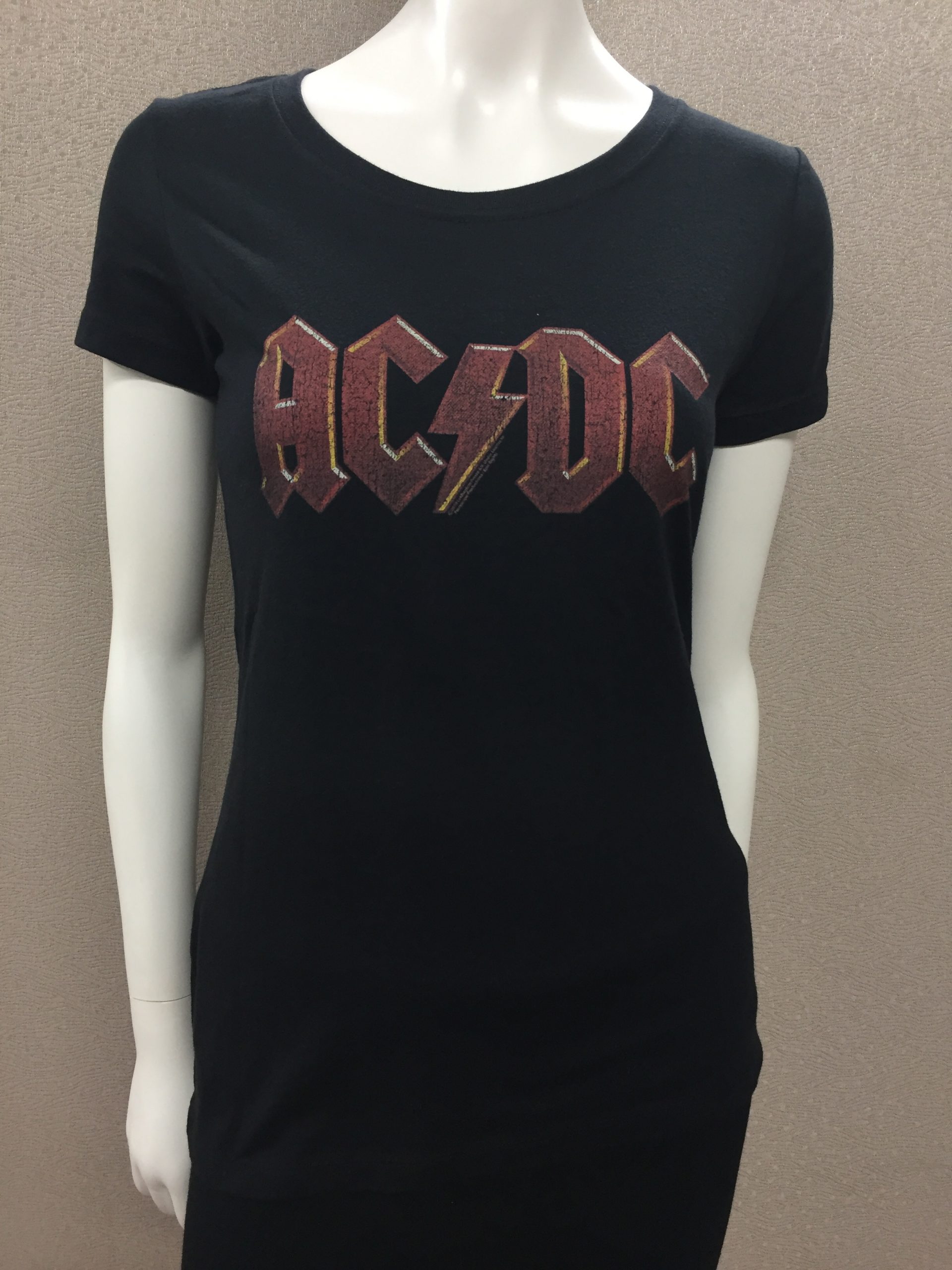 AC/DC Red Logo on Black Women's - Vancouver Rock Shop