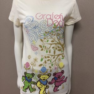 Grateful Dead Cream Shirt Bears & Tree Womens