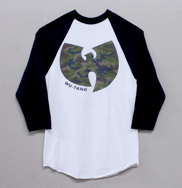 Wu-Tang Camo Logo Raglan - Black/White