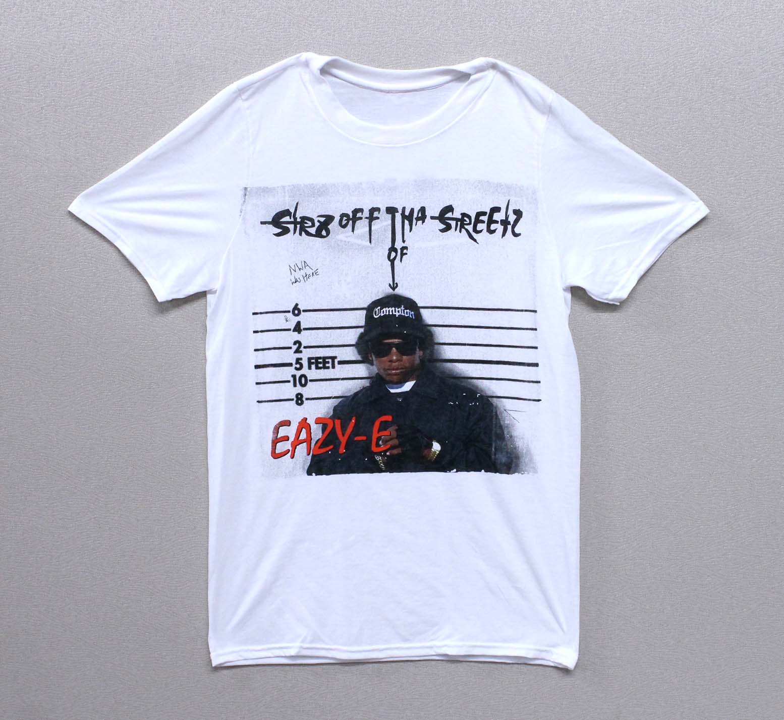 Eazy-E Mugshot-White - Vancouver Rock Shop