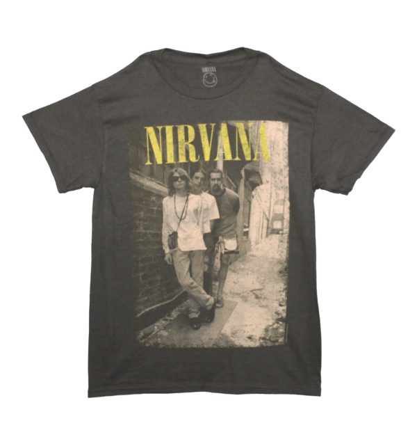 Nirvana Brick Wall Alley Photo - Grey