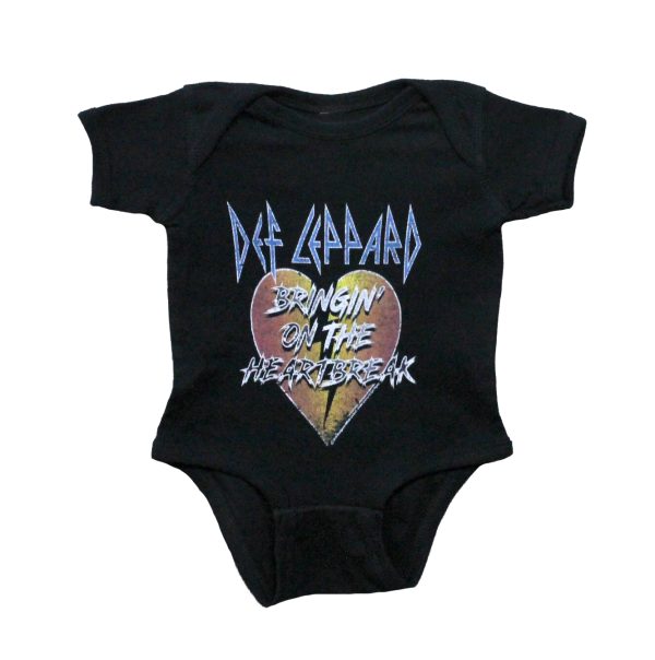 Def Leppard Bringin on the Heartbreak Onesie-Black