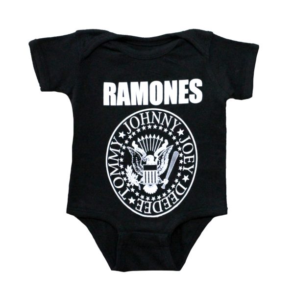 Ramones Logo Onesie-Black