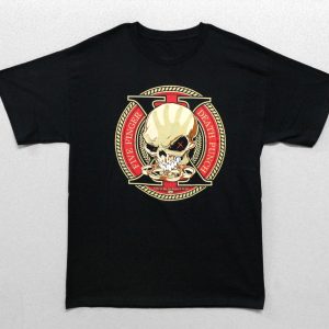Five Finger Death Punch Skull in Circle-Black
