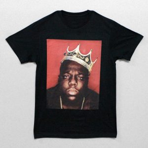 Notorious BIG Red Square Headshot - Black