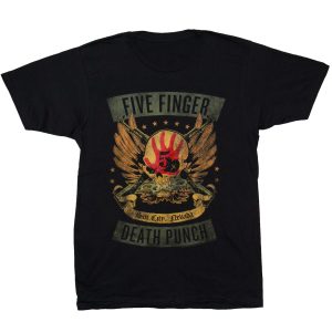 Five Finger Death Punch Winged Skull-BLK