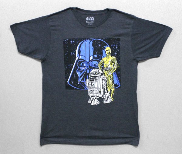 Star Wars - C3PO, R2D2, Darth Vader - Heather Grey