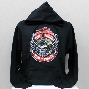 Five Finger Death Punch Winged Helmet Skull Pullover Hoodie-Black