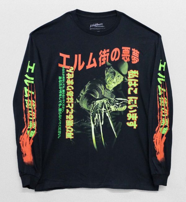 Nightmare On Elm Street Japanese Longsleeve - Black