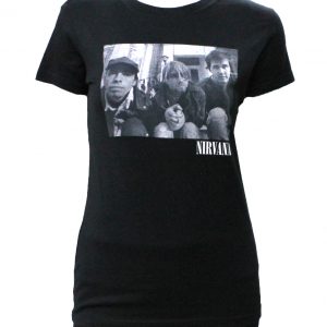 Nirvana Greyscale Band Photo Women's-Black