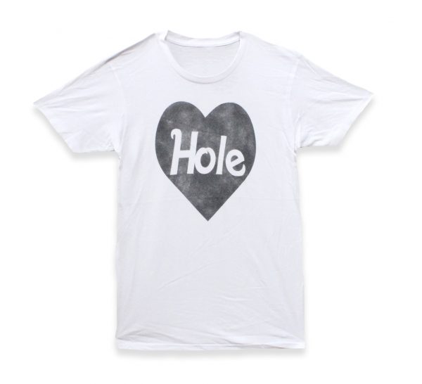 Hole Heart Logo - White