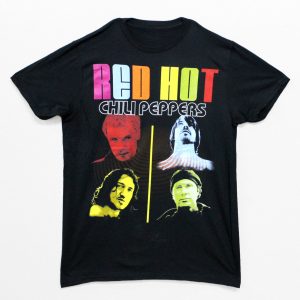 Red Hot Chili Peppers Colourful Band Photo-Black