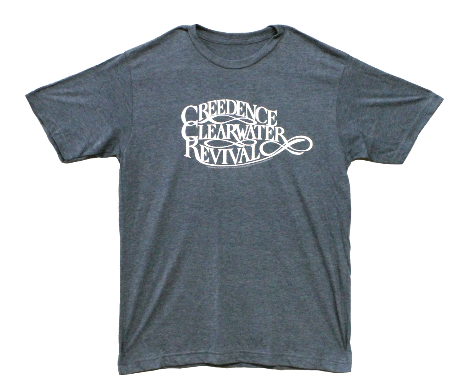 Credence Clearwater Revival Text-Navy Heather - Vancouver Rock Shop