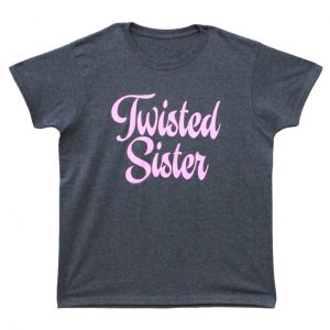 Twisted Sister Pink Text-Navy Heather