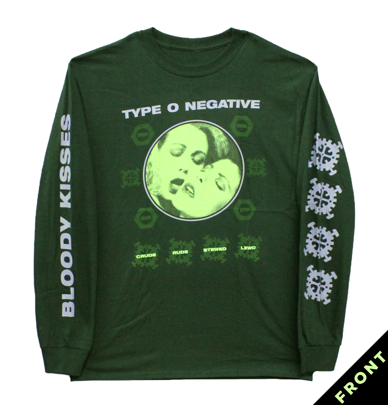 Black NEW & OFFICIAL! LS Shirt Type O Negative 'Crude Gears'