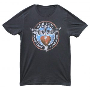 Bon Jovi Bad Name Logo - GREY