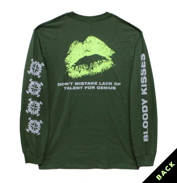 Type O Negative Crude Gears Longsleeve - Dark Green - Image 2