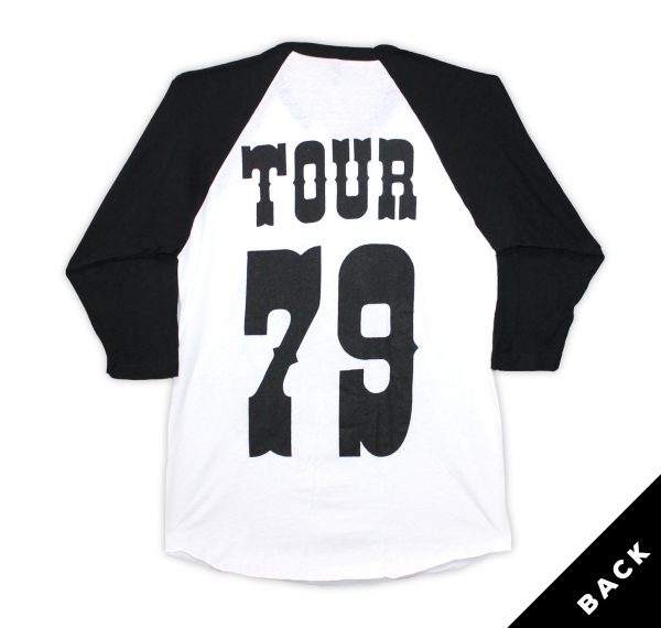 Waylon Jennings Tour 79 Raglan - White/Black - Image 2