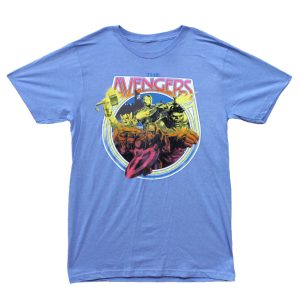 Marvel Avengers Neon Circle-Light Blue Heather