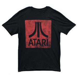 Atari Distressed Icon Logo - Black