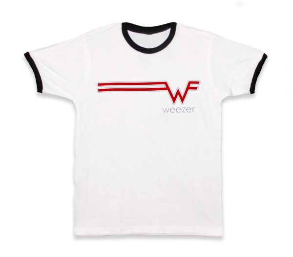 Weezer Striped Logo Ringer - White/Black