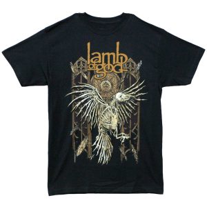 Lamb of God Brown Logo Crow - Black