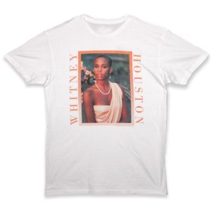 Whitney Houston Peachy Border - White
