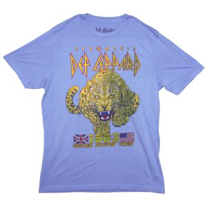 Def Leppard Tiger Pyromania '83 Tour-Lt. Blue