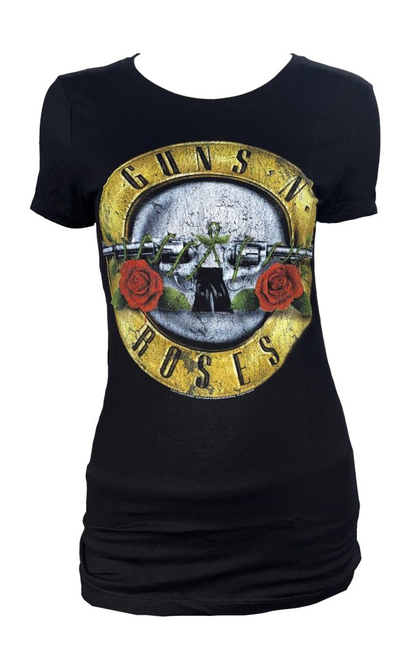 Guns N Roses Bullet Distressed Womens - Black