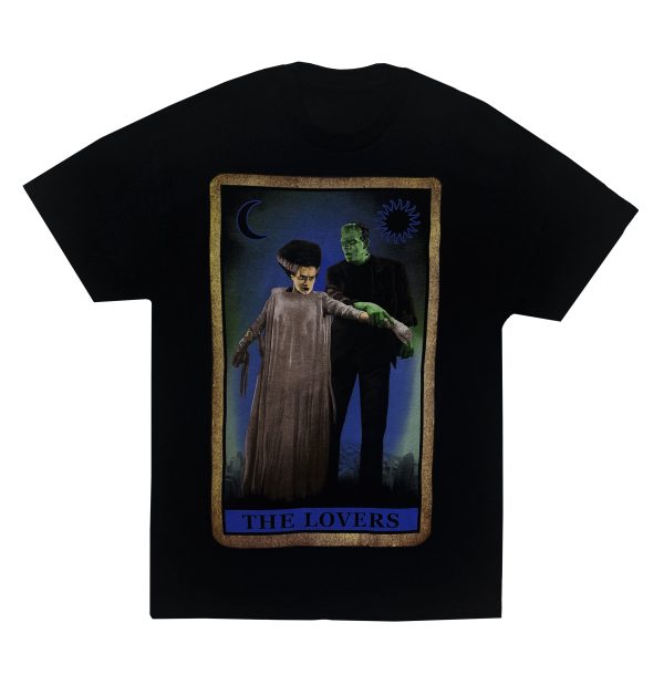 Frankenstein The Lovers Tarot Card - BLK