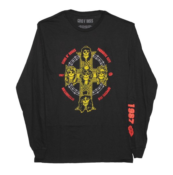 Guns n' Roses Appetite Cross L/S - BLK