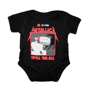 Metallica M Is For Spill Em All Onesie - Black