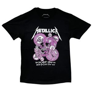 Metallica Pink Shortest Straw -BLK