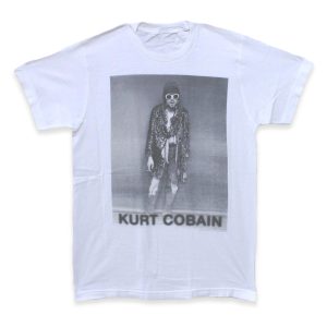 Nirvana Kurt Cobain Leopard Photo - White