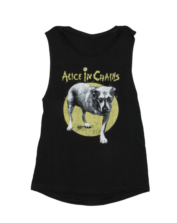 Alice in Chains - Self Titled Ladies Muscle Tank - BLK