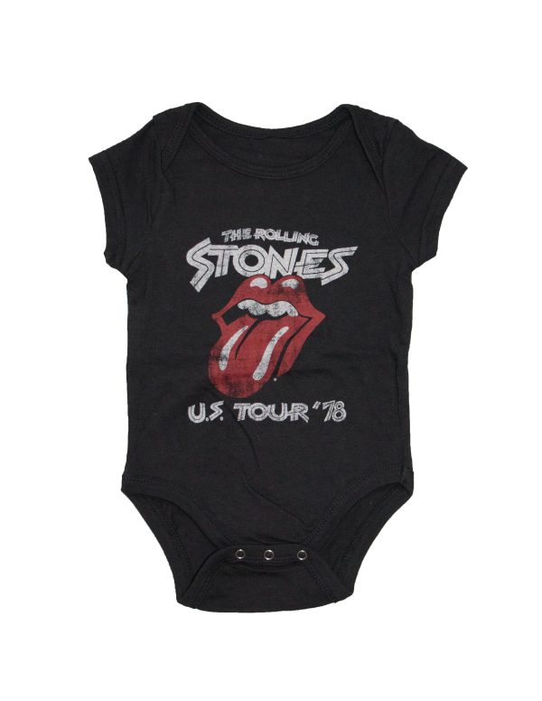 Rolling Stones US Tour '78 Baby Onesie-BLK