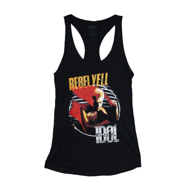 Billy Idol Rebel Yell Womens Racerback - BLK