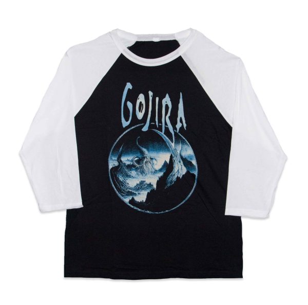 Gojira - Sea Creature Raglan / Baseball Tee - BLK/WHT