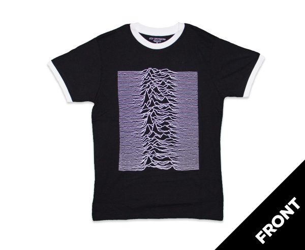 Joy Division - Unknown PLeasures Ringer Tee - WHT/BLK