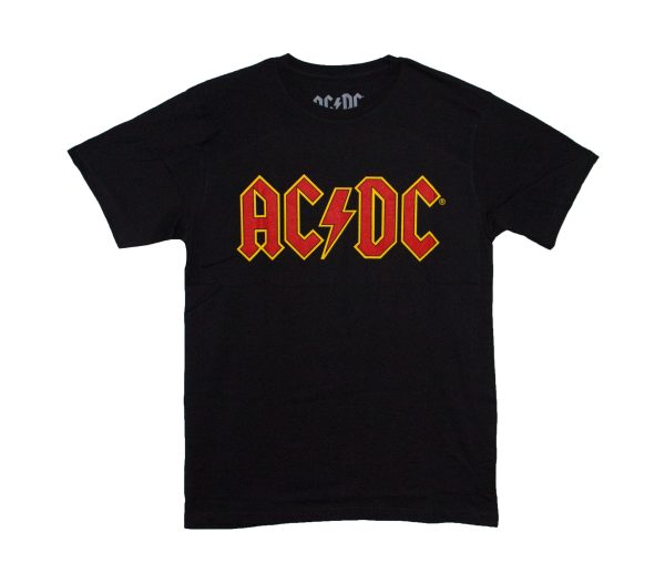 AC/DC - Red in Yellow Logo - BLK