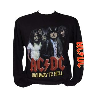 AC/DC Highway to Hell Color Crewneck Sweater - BLK