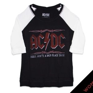 AC/DC - Hell Ain't A Bad Place Women's Baseball Tee / Raglan