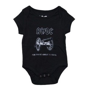 AC/DC - About To Rock Baby Onesie - BLK