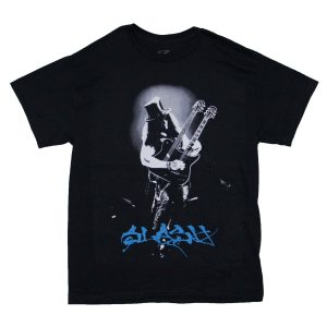 Slash Double Neck Blue Logo - BLK