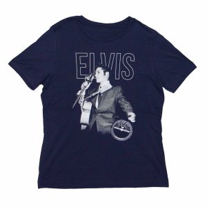 Elvis - On THe Mic Sun Records Women's - NAVY