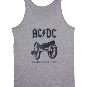AC/DC - About To Rock Tank / Muscle Top - GREY