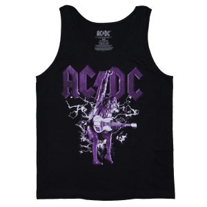 AC/DC - Purple Lightning Tank Top - BLK